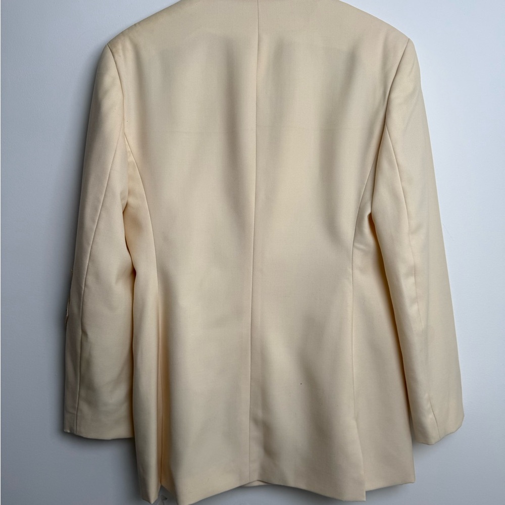 Ralph Lauren Made in Italy Ivory Double-Breasted Jacket Women’s Size 8 - Picture 6 of 13